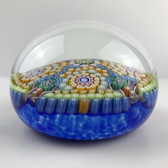 Perthshire PP106 1988 Large Complex Cane Closepack Millefiori Twist Paperweight - Picture 4 of 15